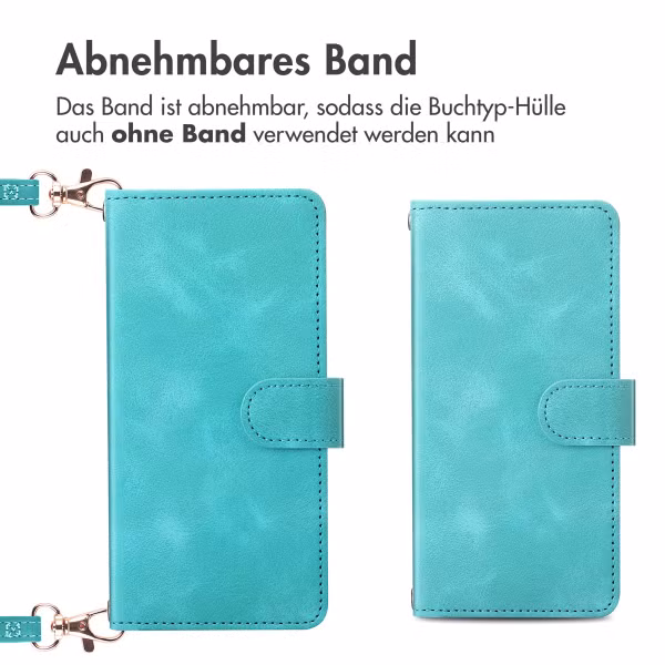 imoshion Klapphülle mit Kordel Apple iPhone 16 - Türkis