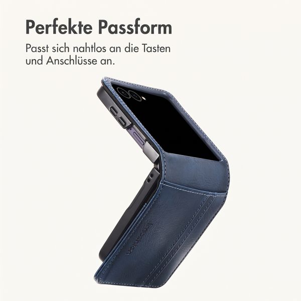 imoshion Luxuriöse Klapphülle Samsung Galaxy Z Flip 8 - Dunkelblau