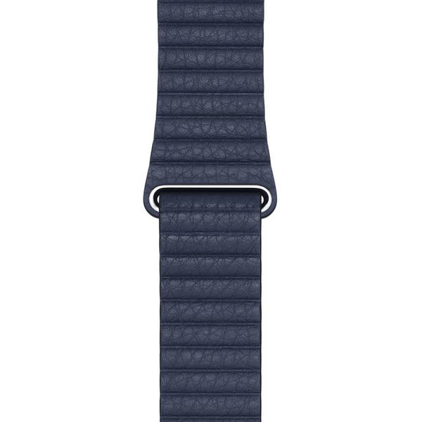 Apple ﻿Lederarmband für Apple Watch Series 1 bis 10 / SE / Ultra (2) (44/45/46/49 mm) - Größe L - Diver Blue