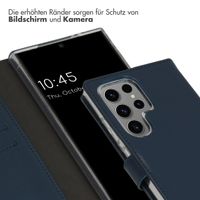 Selencia Echtleder Klapphülle Samsung Galaxy S24 Ultra - Dunkelblau