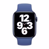 Apple Silikon Solo Loop für das  Apple Watch | 44/45/46/49 mm - Größe 7 - Toma Blue