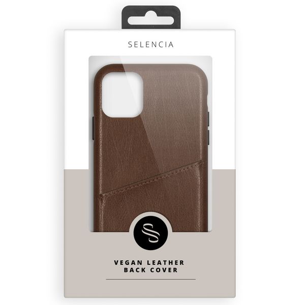 Selencia Vayu Veganes Leder-Backcover Apple iPhone 12 (Pro) - Braun