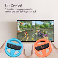 imoshion Joy-Con-Lenkräder Nintendo Switch 2 – Set mit 2 Stück – Blau / Rot