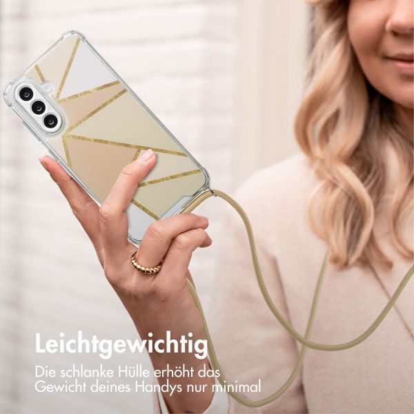 imoshion Design Hülle mit Band Samsung Galaxy A56 - Beige Graphic