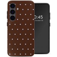 Selencia Vivid Rückabdeckung mit MagSafe Samsung Galaxy S24 - Happy Dots Chocolate