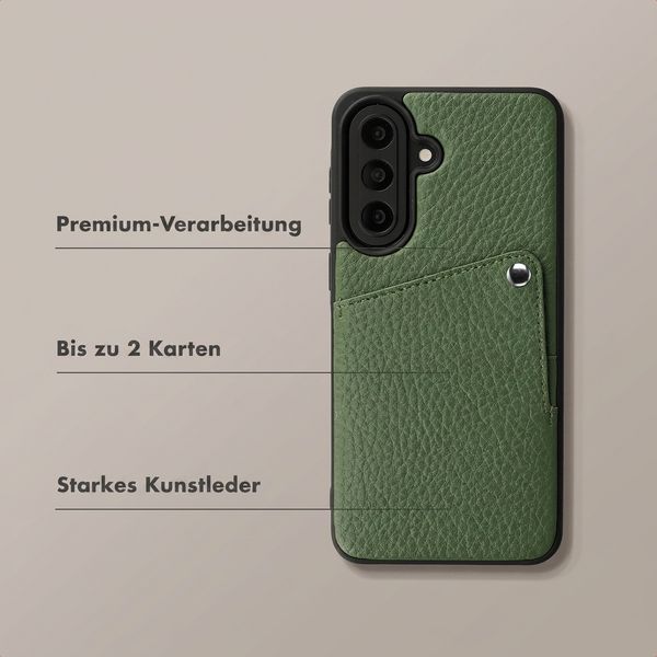 Selencia Riva Back Cover mit Kartenfach Samsung Galaxy A57 (5G) - Sage Green