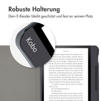 imoshion Design Slim Hard Case Sleepcover mit Stand Kobo Libra H2O - Flowers Distance