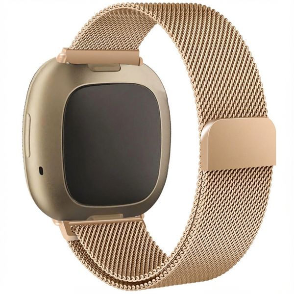 imoshion Magnetisches Milanaise Armband für das  Fitbit Versa 4/ 3 / Sense (2) - Rosé gold