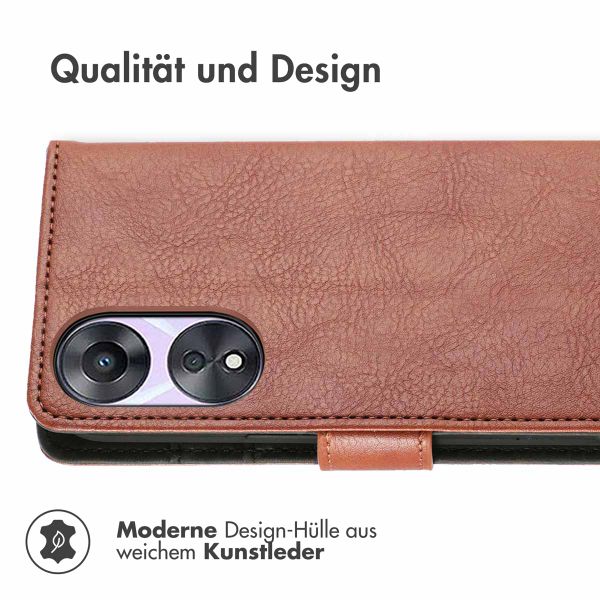 imoshion Luxuriöse Klapphülle Oppo A58 - Braun