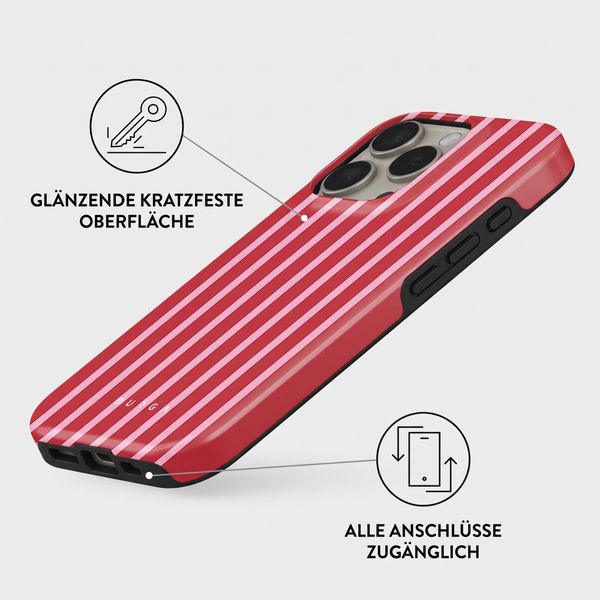 Burga Tough Back Cover MagSafe Apple iPhone 16 Pro - Strawberry Jam
