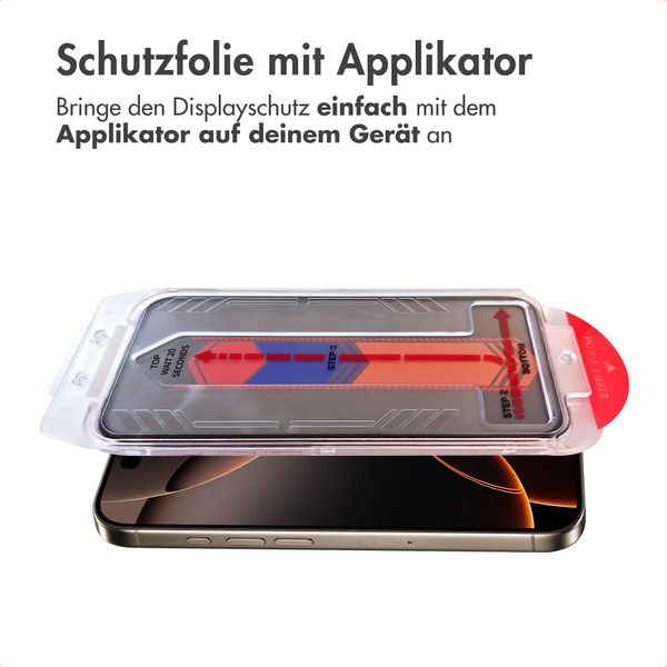Accezz Sichtschutz-Schutzglas mit Applikator Apple iPhone 15 Pro Max
