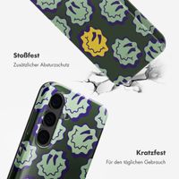 Selencia Vivid Back Cover Samsung Galaxy S24 - Wavy Smiley Green