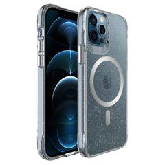 imoshion Klare Glitter Backcover mit MagSafe Apple iPhone 12 (Pro) - Silber