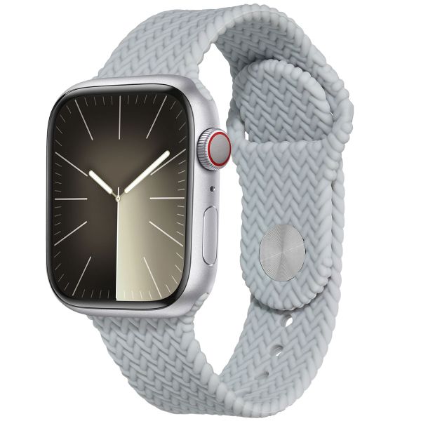 imoshion Geflochtenes Silikonarmband für die Apple Watch Series 1 bis 9 / SE (38/40/41 mm) | Series 10 (42 mm) - Grau