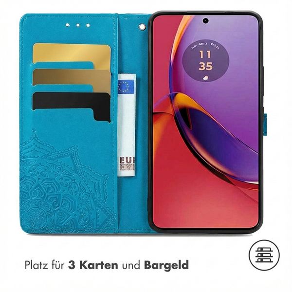 imoshion Mandala Klapphülle Motorola Moto G84 - Türkis