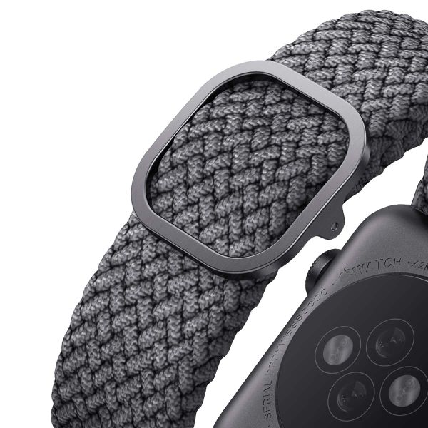 Uniq Aspen Geflochtenes Armband für das  Apple Watch Series 1 t/m 11 / SE / Ultra (44/45/46/49 mm) - Granite Grey