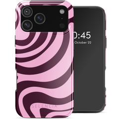 Selencia Vivid Rückabdeckung mit MagSafe Apple iPhone 17 Pro Max - Wavy Swirl Pink Plum