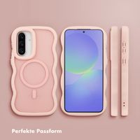 Selencia Wavy Backcover mit MagSafe Samsung Galaxy A36 / A56 - Soft Pink