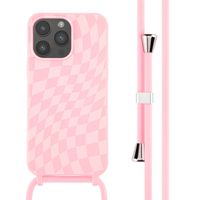 imoshion Silikonhülle design mit Band für das Apple iPhone 14 Pro Max - Retro Pink