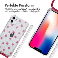 imoshion Design Hülle mit Band Apple iPhone 11 - Dusty Rose Connected Hearts
