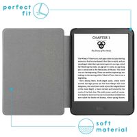 imoshion Design Slim Hard Case Klapphülle Amazon Kindle (2024) / Amazon Kindle (2022) 11th gen - White Graphic