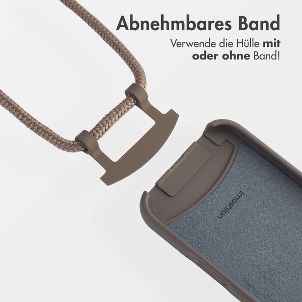 imoshion Color Backcover mit abtrennbarem Band MagSafe für das iPhone 16 - Black Coffee