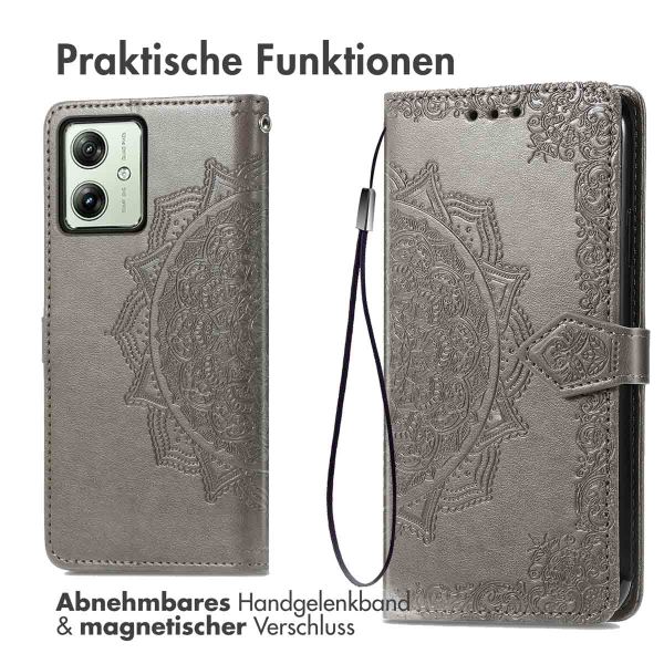 imoshion Mandala Klapphülle Motorola Moto G54 - Grau