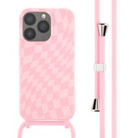 imoshion Silikonhülle design mit Band für das iPhone 13 Pro - Retro Pink