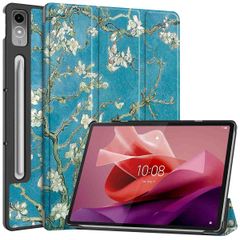 imoshion Trifold Klapphülle für das Lenovo Tab P12 - Green Plant