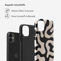 Selencia Vivid Back Cover Apple iPhone 11 - Art Wave Black