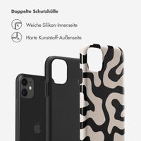 Selencia Vivid Tough Back Cover für das iPhone 11 - Art Wave Black