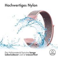 imoshion Nylonarmband für das Fitbit Charge 5 / Charge 6 - Größe S - Rosa