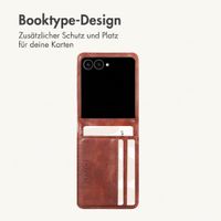 imoshion Luxuriöse Klapphülle Samsung Galaxy Z Flip 8 - Dunkelbraun