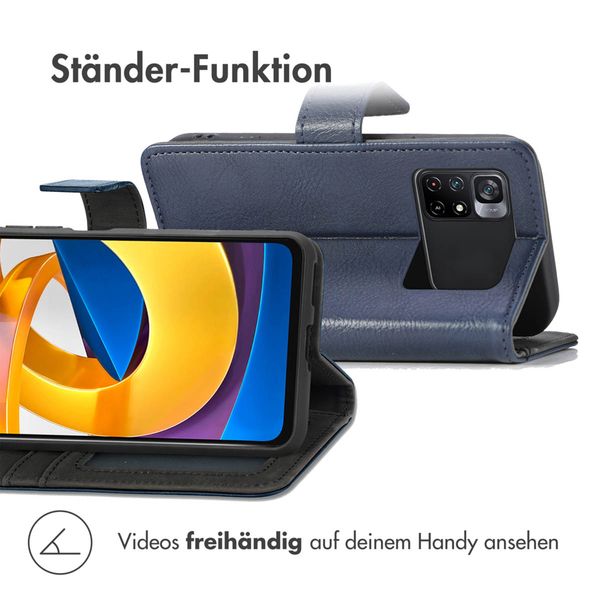 imoshion Luxuriöse Klapphülle Xiaomi Poco M4 Pro 5G - Dunkelblau