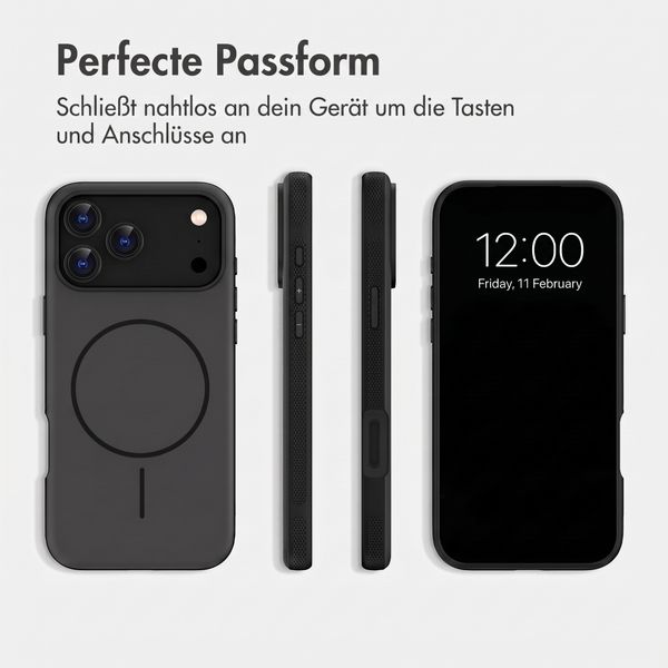 imoshion Color Backcover mit Thin MagSafe Ring Apple iPhone 18 Pro / 17 Pro - Schwarz