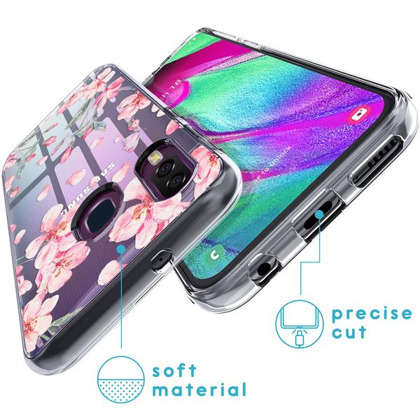 imoshion Design Hülle Samsung Galaxy A40 - Blume - Rosa