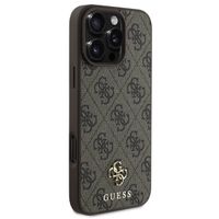 Guess 4G Metal Logo Back Cover MagSafe Apple iPhone 16 Pro Max - Braun