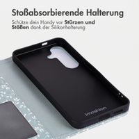 imoshion Design Klapphülle Samsung Galaxy S25 - Smoke Green Flowers