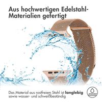 imoshion Mailändische Magnetarmband für die Apple Watch Series 1 bis 10 / SE / Ultra (2) (44/45/46/49 mm) - Größe S - Rose Gold