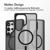 Accezz Rugged Frosted Back Cover mit MagSafe Samsung Galaxy S25 Ultra - Schwarz