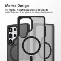 Accezz Rugged Frosted Back Cover mit MagSafe für das Samsung Galaxy S25 Ultra - Schwarz