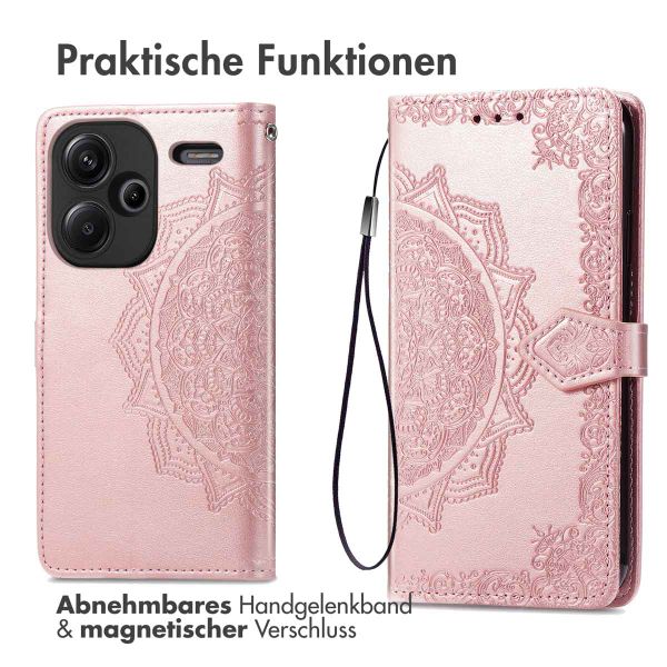 imoshion Mandala Klapphülle für das Xiaomi Redmi Note 13 Pro Plus (5G) - Rose Gold