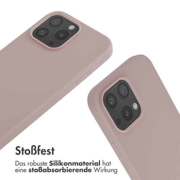 imoshion Silikonhülle mit Band für das iPhone 16 Pro Max - Sand Pink