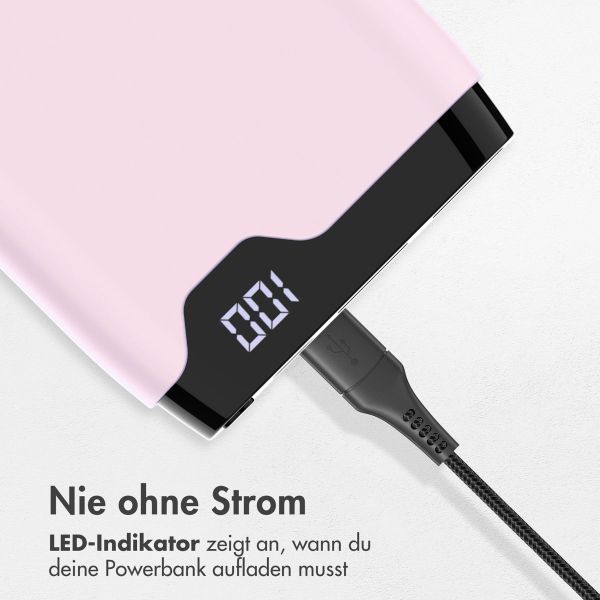 imoshion Powerbank - 20.000 mAh - Schnelles Aufladen und Power Delivery - Rosa