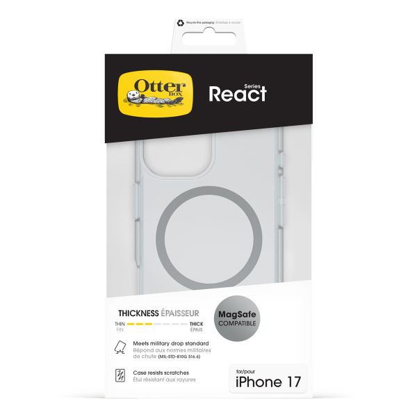 OtterBox React Back Cover MagSafe Apple iPhone 17 - Clear