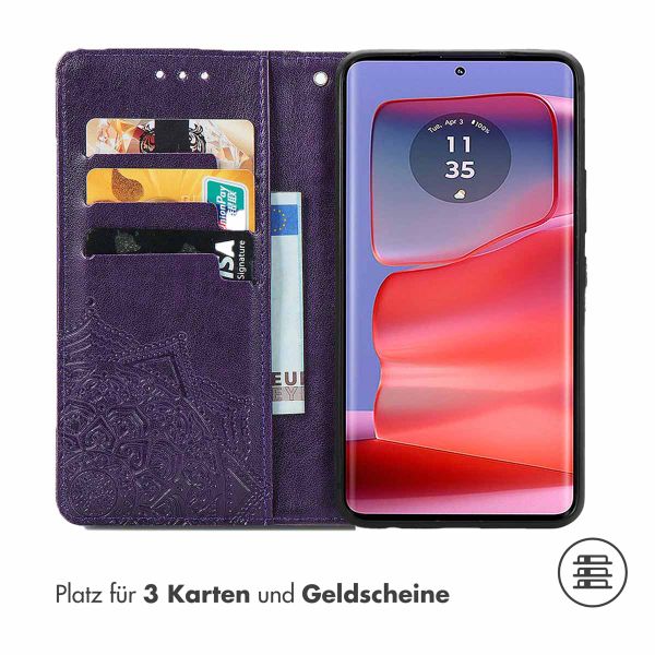 imoshion Mandala Klapphülle für das Motorola Moto G75 5G - Violett