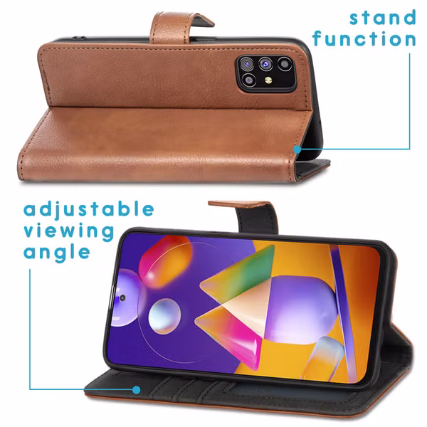 imoshion Luxuriöse Klapphülle Samsung Galaxy M31s - Braun
