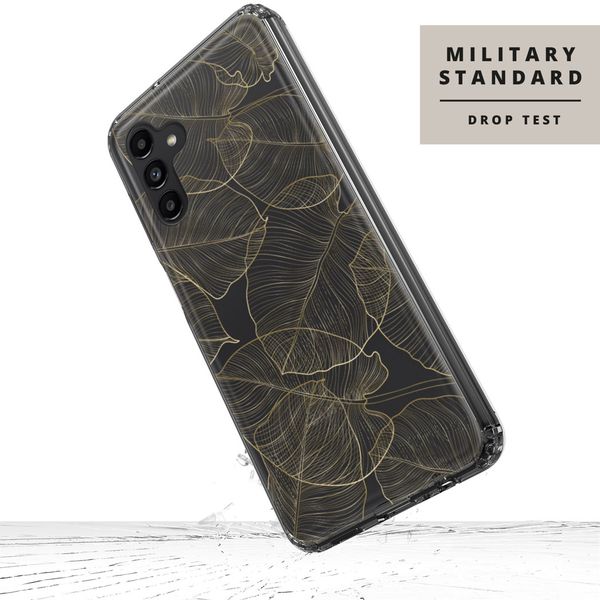 Selencia Zarya Fashion-Backcover mit zuverlässigem Schutz für das Samsung Galaxy A13 (4G) - Gold Botanic