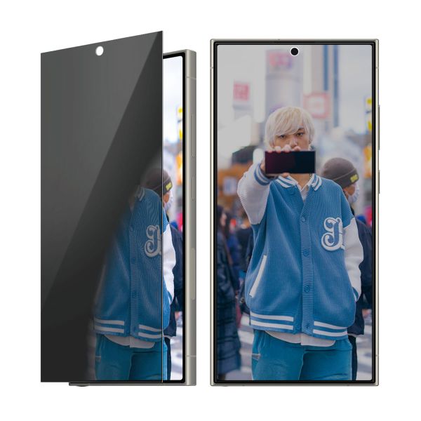PanzerGlass Ultra Wide Fit Antibakterieller Screen Protector mit Sichtschutz inkl. Applikator Samsung Galaxy S25 Ultra