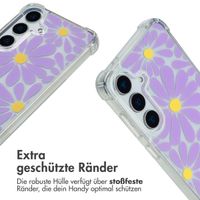 imoshion Design Hülle mit Band Samsung Galaxy S25 - Tropical Violet Flowers Connect